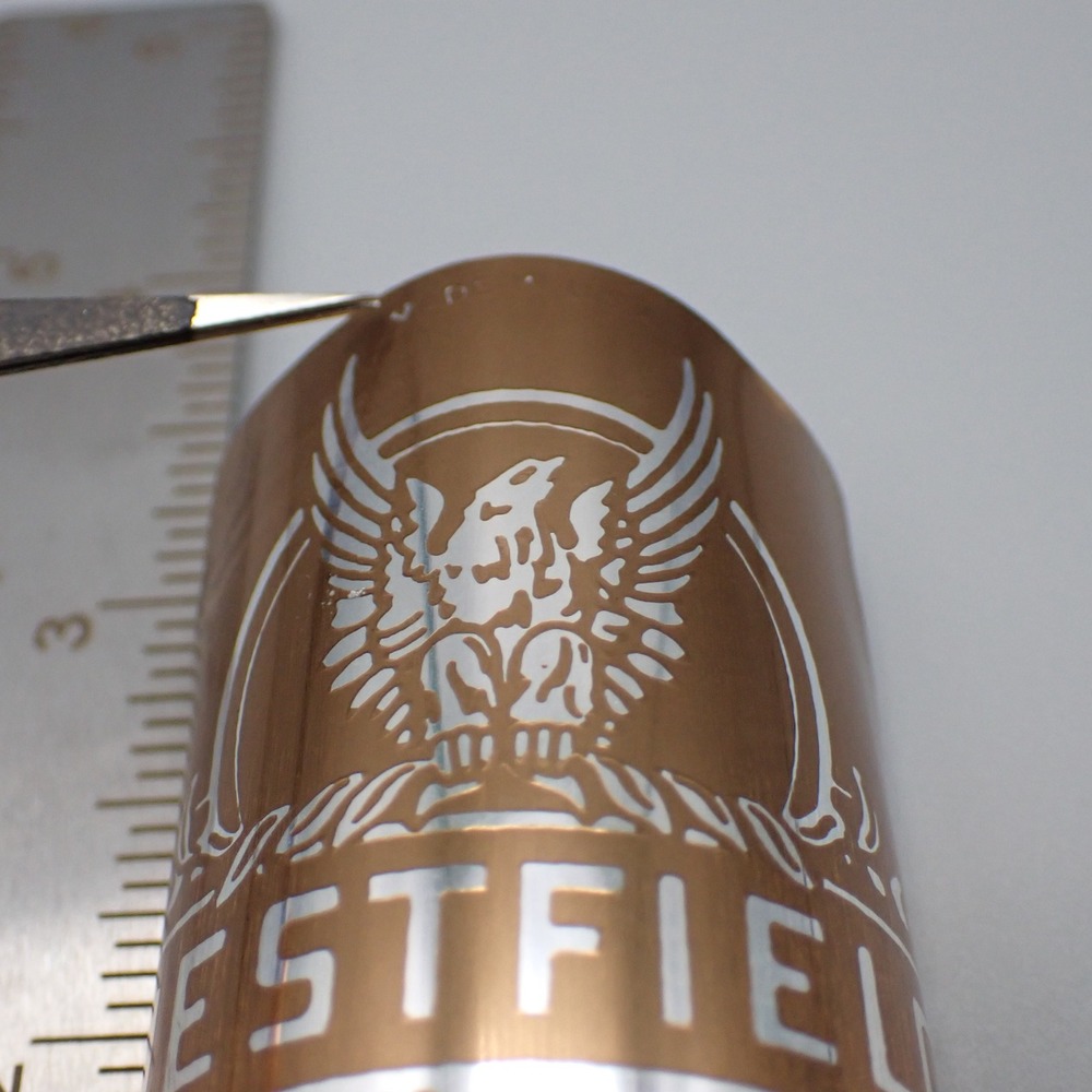 READ VTG Westfield Mfg Co Bicycle Head Badge Eagle Logo Bonze Silver Made in USA - Picture 8 of 12